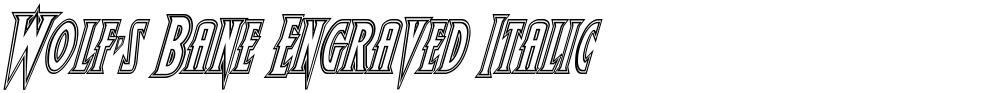 Wolf's Bane Engraved Italic