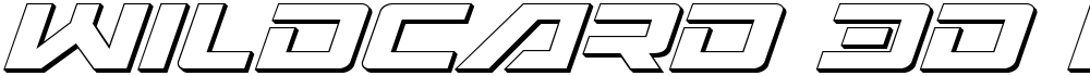 Wildcard 3D Italic