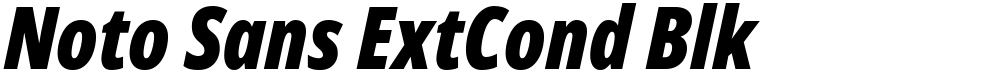 Noto Sans ExtCond Blk