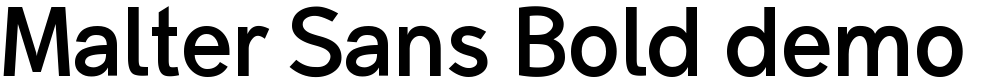 Malter Sans Bold demo