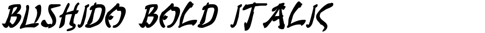 Bushido Bold Italic