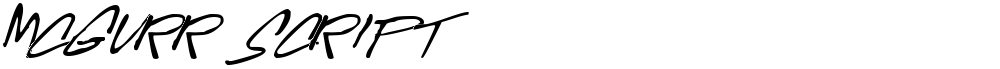 McGurr Script