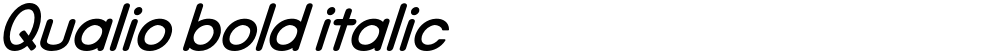 Qualio bold italic