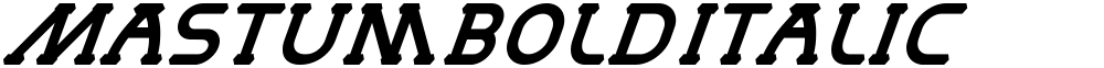 MastumBoldItalic