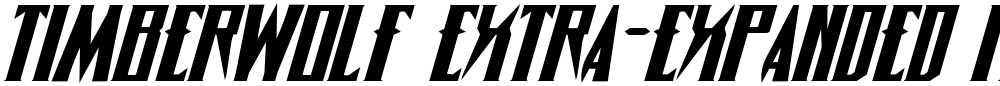 Timberwolf Extra-expanded Italic