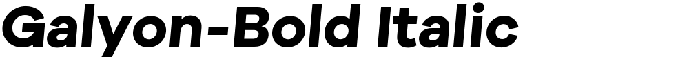 Galyon-Bold Italic