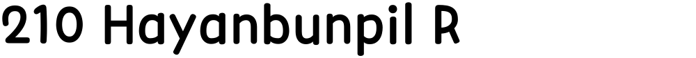 210 Hayanbunpil R