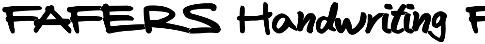 FAFERS Handwriting Font