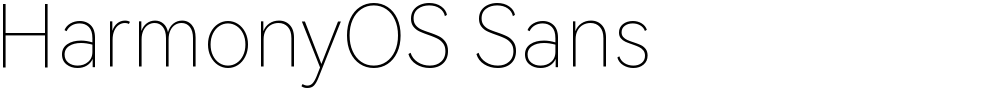 HarmonyOS Sans