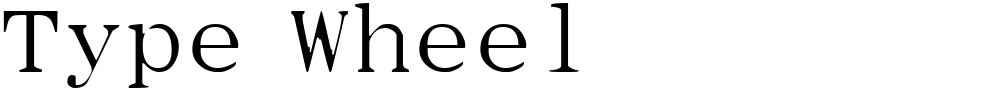 Type Wheel