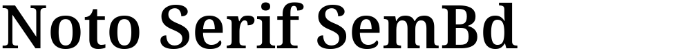 Noto Serif SemBd