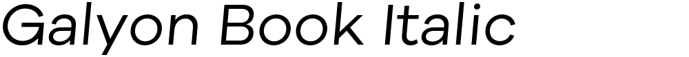 Galyon Book Italic