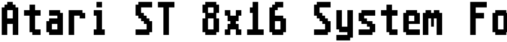 Atari ST 8x16 System Font