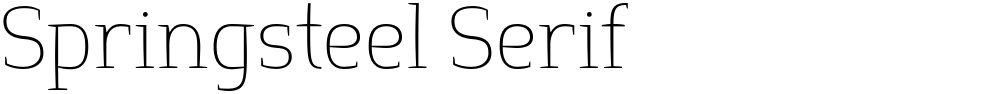 Springsteel Serif