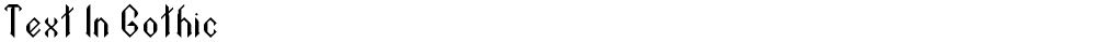 Text In Gothic