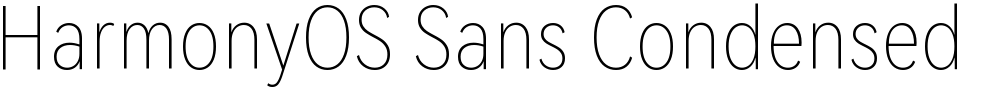 HarmonyOS Sans Condensed