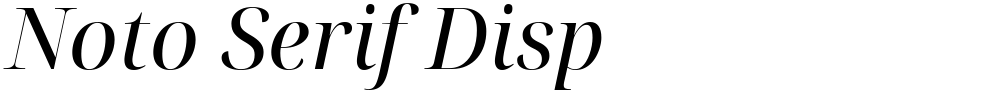 Noto Serif Disp
