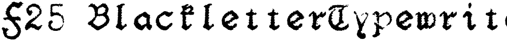 F25 BlackletterTypewriter