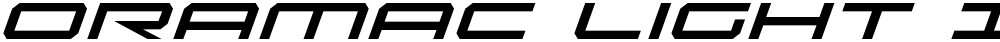 Oramac Light Italic