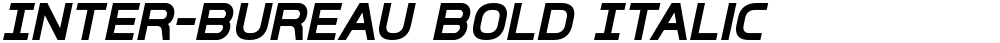 Inter-Bureau Bold Italic