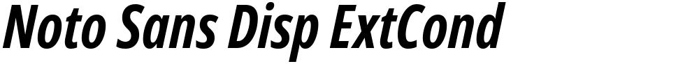 Noto Sans Disp ExtCond