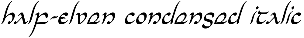Half-Elven Condensed Italic