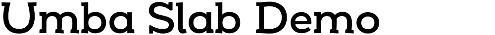 Umba Slab Demo