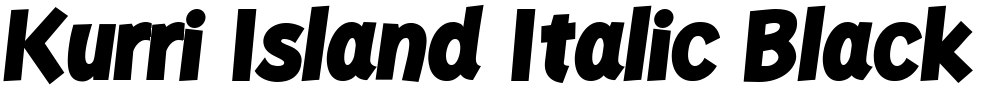 Kurri Island Italic Black