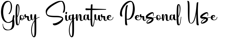 Glory Signature Personal Use