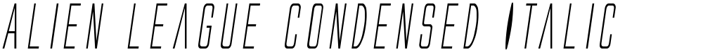 Alien League Condensed Italic