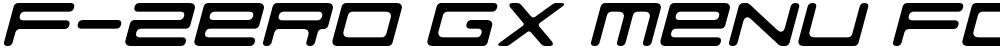 F-Zero GX Menu Font Rounded