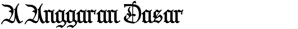 A Anggaran Dasar