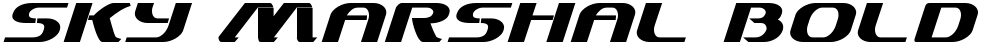 Sky Marshal Bold Italic
