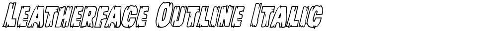 Leatherface Outline Italic