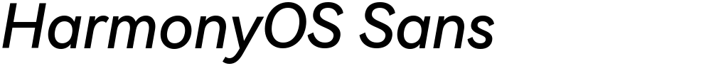 HarmonyOS Sans