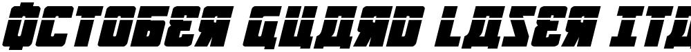 October Guard Laser Italic