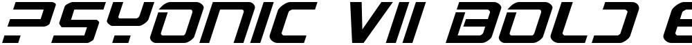 PsYonic VII Bold Expanded Italic