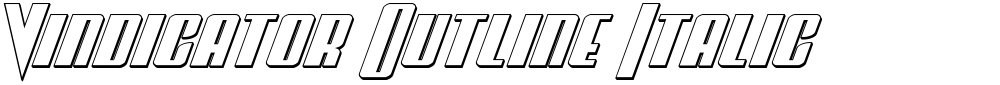 Vindicator Outline Italic