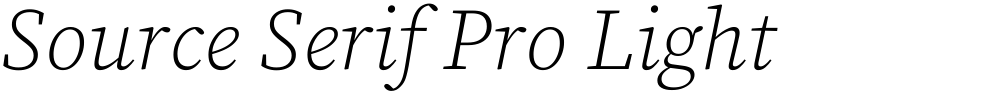 Source Serif Pro Light