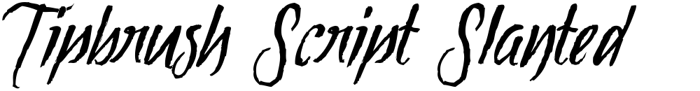 Tipbrush Script Slanted