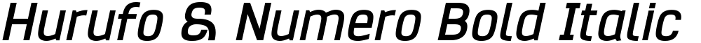 Hurufo & Numero Bold Italic