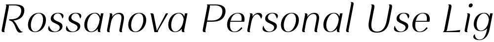 Rossanova Personal Use Light