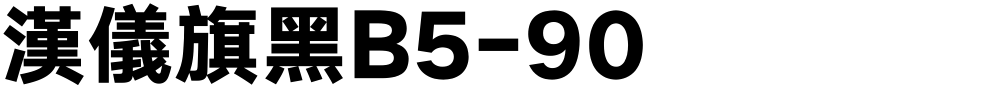 漢儀旗黑B5-90