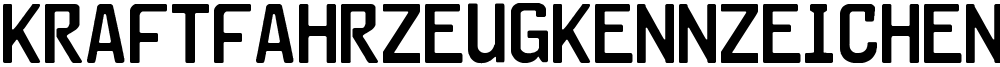 Kraftfahrzeugkennzeichen