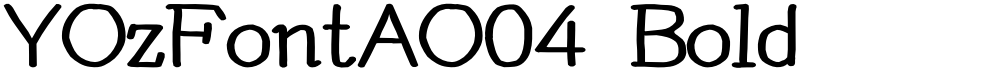 YOzFontAO04 Bold