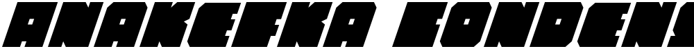 Anakefka Condensed Italic