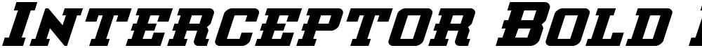Interceptor Bold Italic