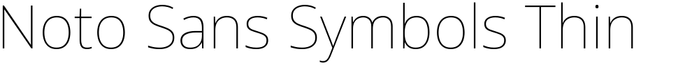 Noto Sans Symbols Thin