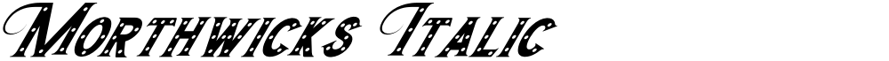 Morthwicks Italic