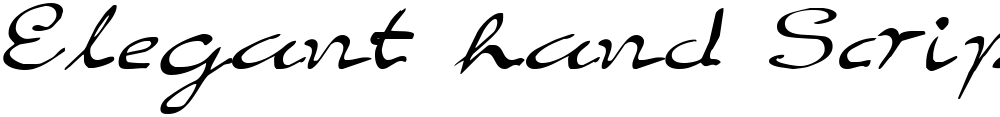 Elegant hand Script